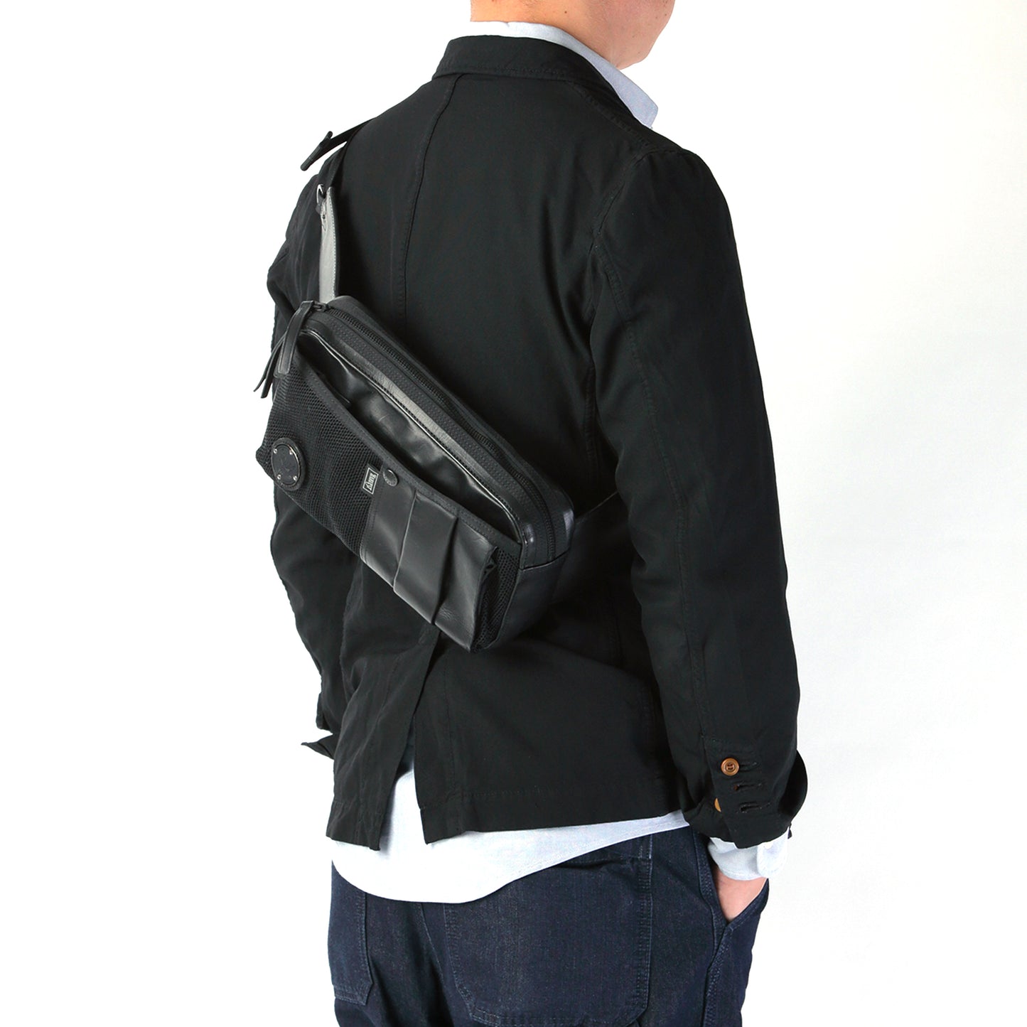 CUSTOM PELLE Body Bag, Horizontal Body, Italian Cowhide Leather, HP-0201