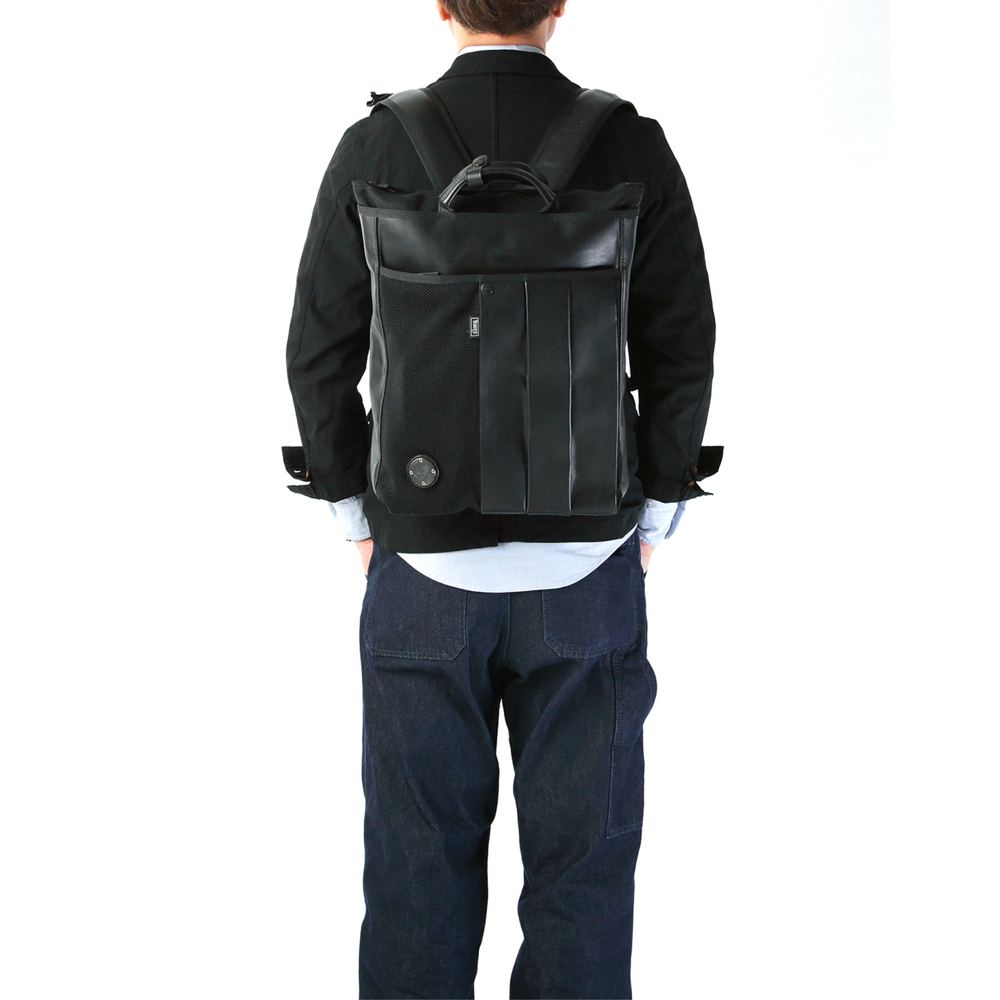 CUSTOM PELLE Business Backpack Brief Tote Italian Cowhide HP-0203
