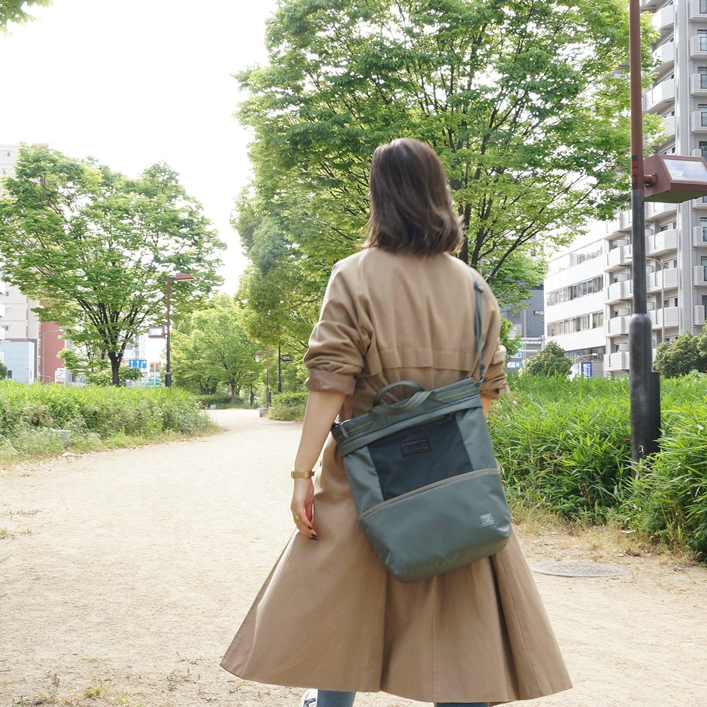 FLYER'S LITESPAN  ショルダー(L)  ファスナー型  エキスパンダブル  コーデュラ&ブルーサインナイロンTWILL  HS-0353 - HARVEST LABEL