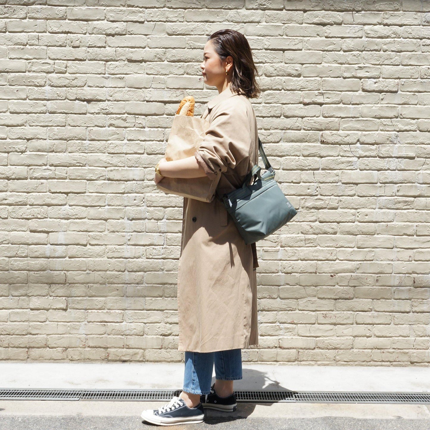 FLYER'S LITESPAN  ショルダー(L)  ファスナー型  エキスパンダブル  コーデュラ&ブルーサインナイロンTWILL  HS-0353 - HARVEST LABEL