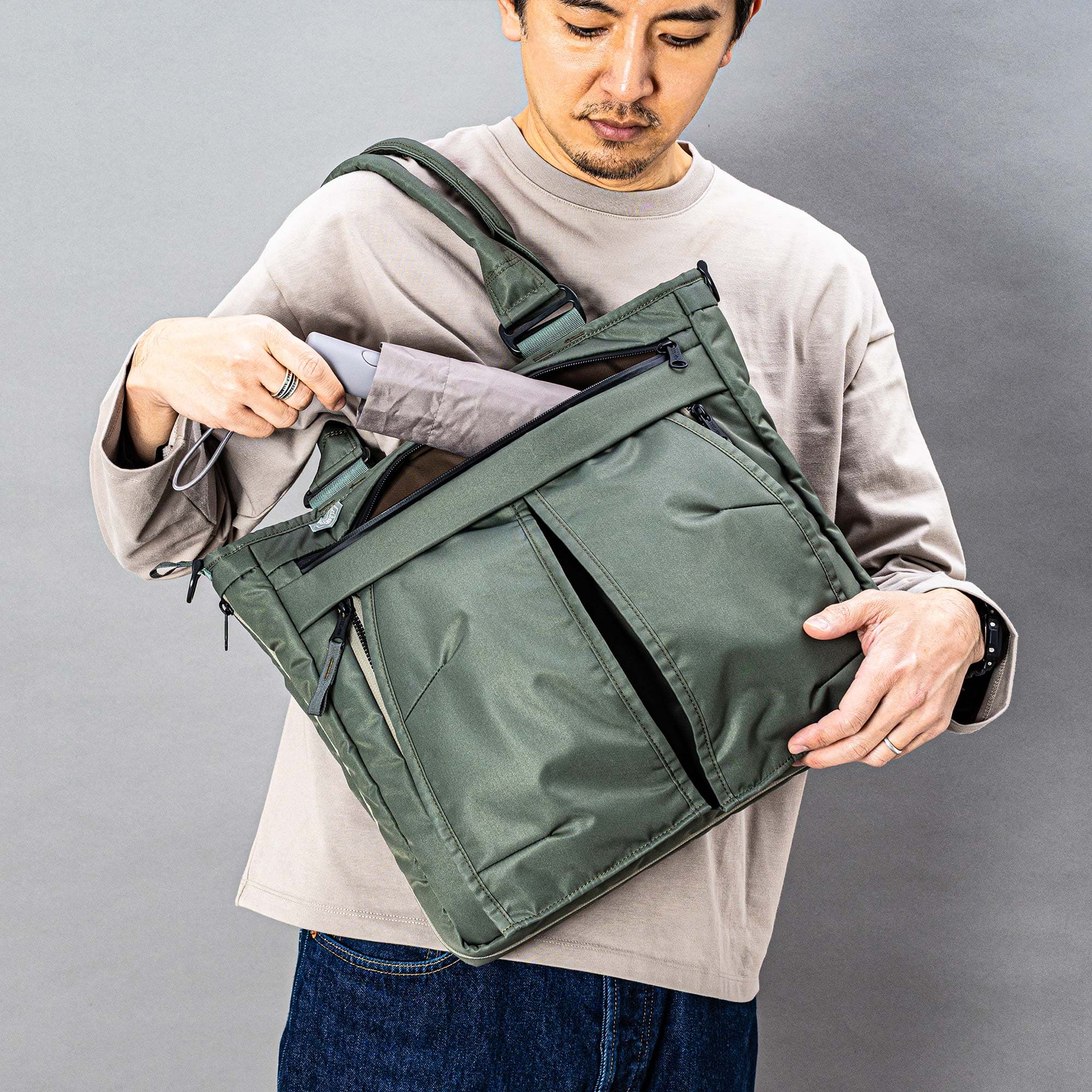 HARVEST LABEL URBAN CARGO 2WAYトートバッグ HVT-0281｜拡張 大容量
